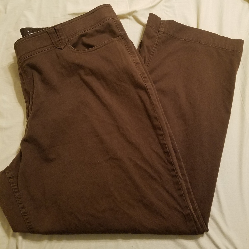 Just My Size Straight Leg Brown Pants